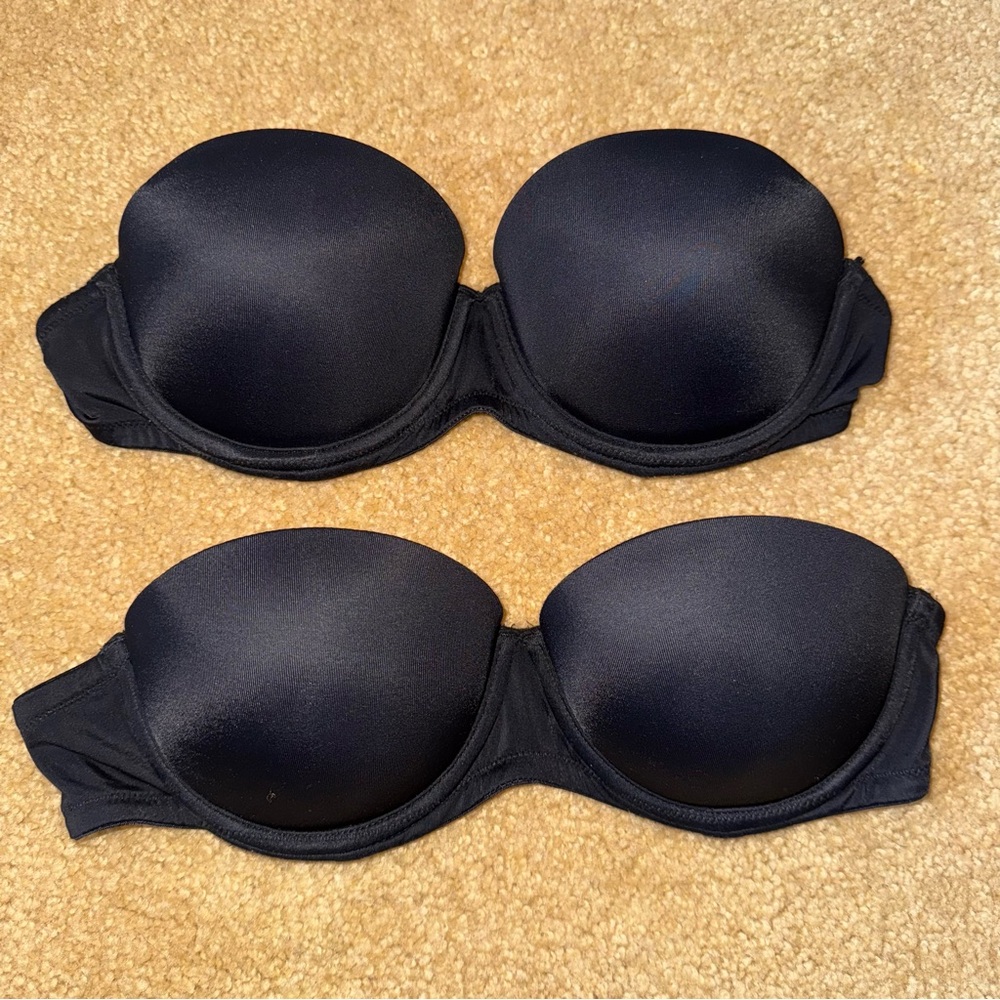 Bundle of 2 - Pink VS Strapless Bras 32B